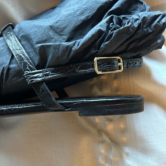 Saint Laurent Cassandra Leather Thong Sandals size 39 - Picture 5 of 12